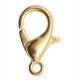 DQ Metal (brass) Lobster Clasp 15mm Gold